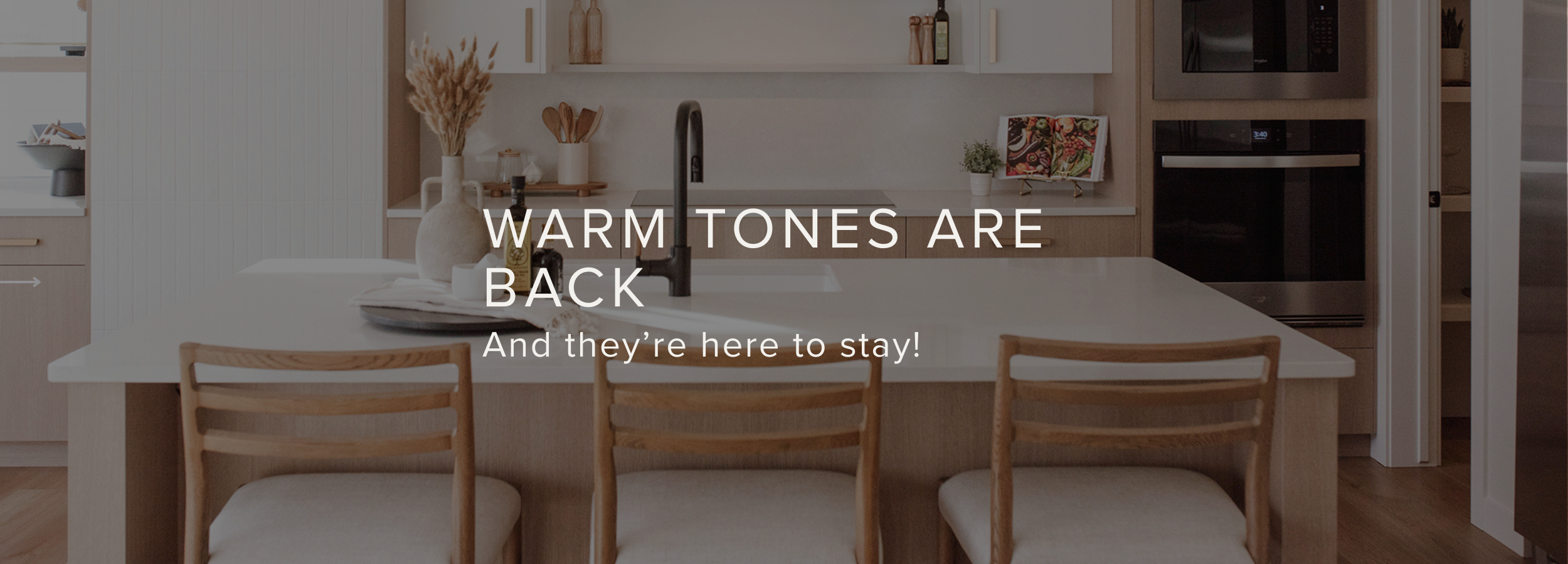 Warm beige kitchen cabinets in a new Edmonton home